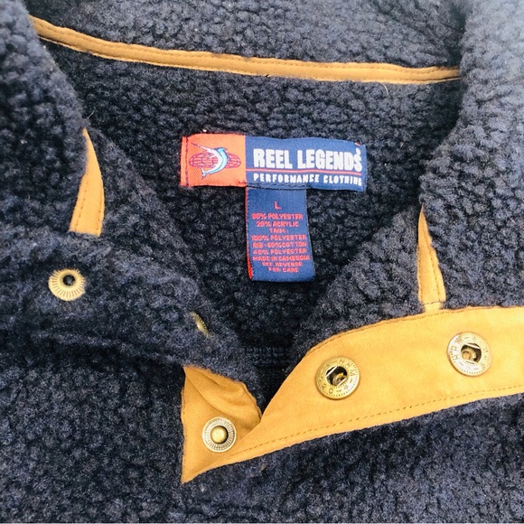 Reel Legends Navy Sherpa Pullover - Picture 10 of 16